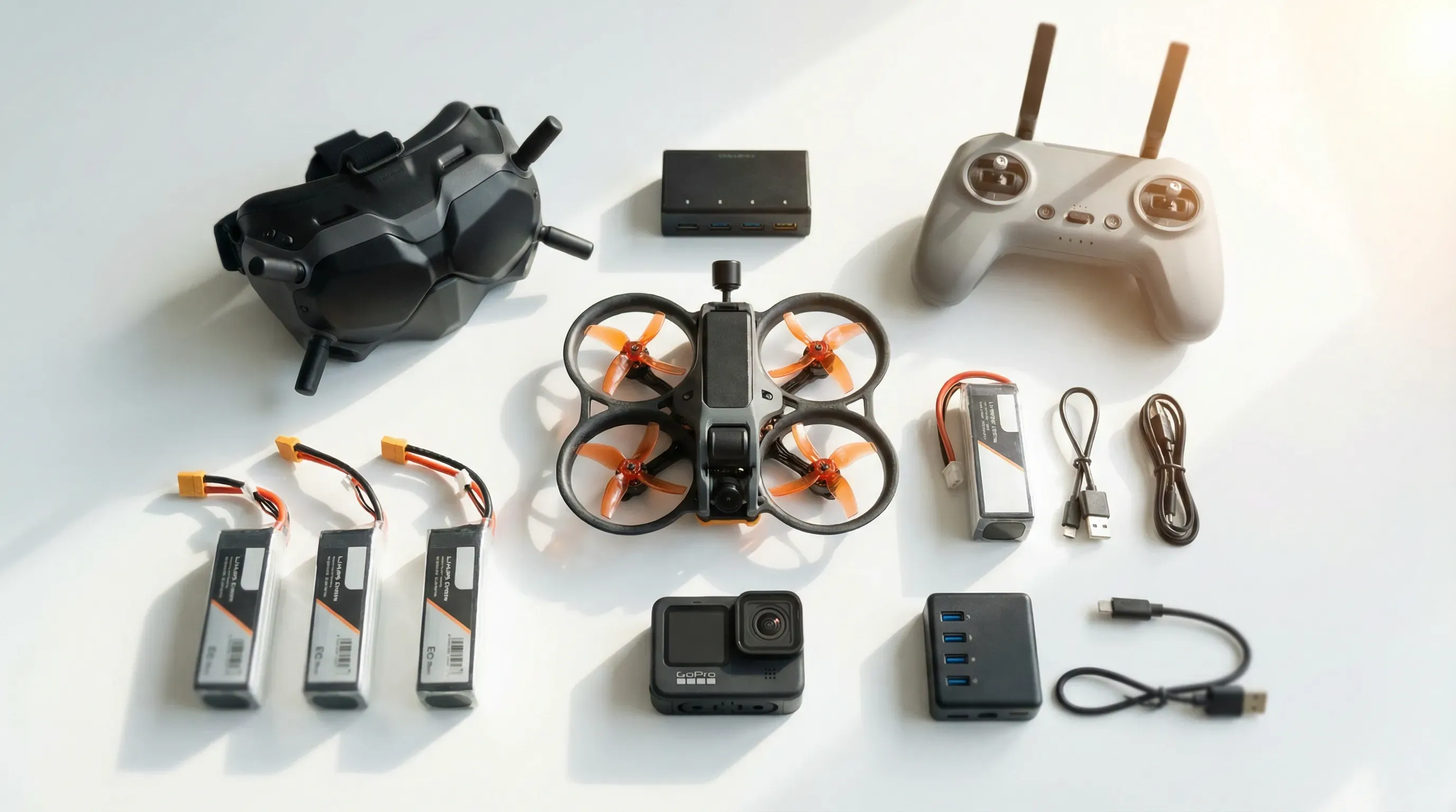 FPV-Equipment im Überblick: Cinewhoop-Drohne, FPV-Brille, Controller und Zubehör